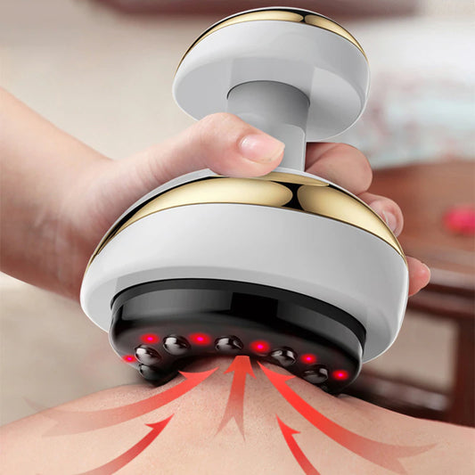 Electric Scraping Massage Cupping Device with Vacuum Suction, Heating Function, and Anti-Cellulite Benefits