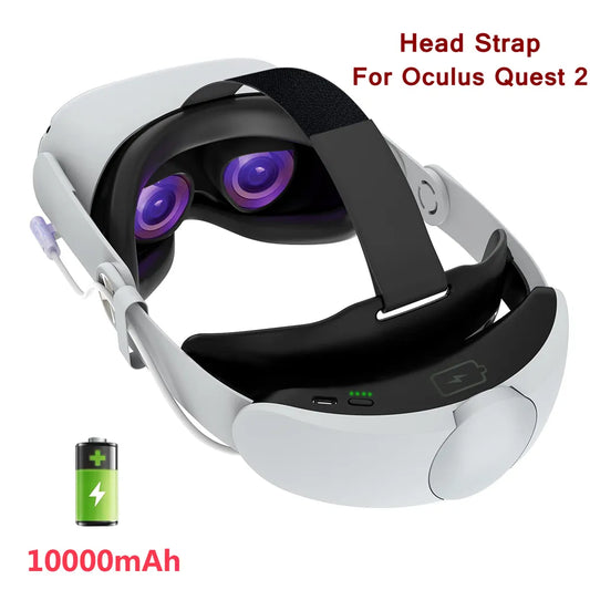 Adjustable Head Strap + Charging Elite 10000mAh Battery for Oculus Quest 2 VR